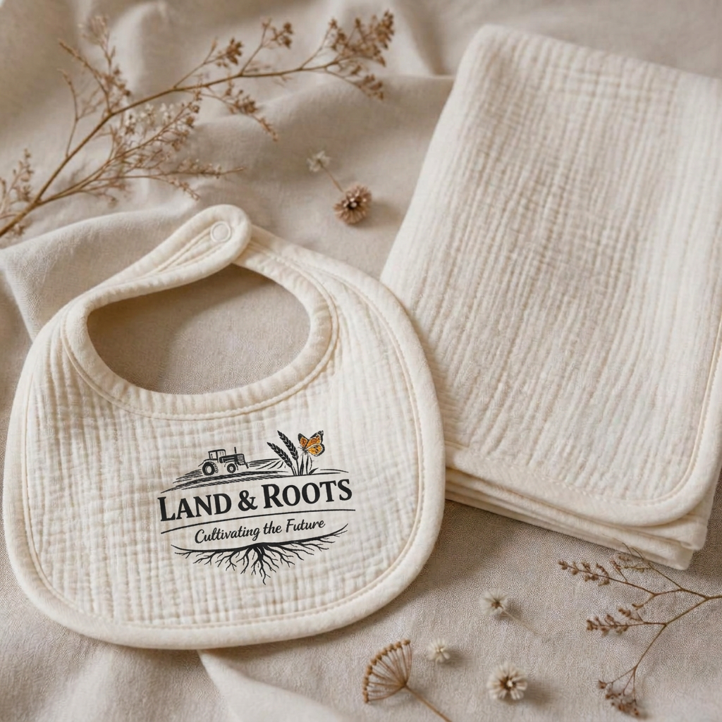 Baby Lily Bib & Swaddle Set